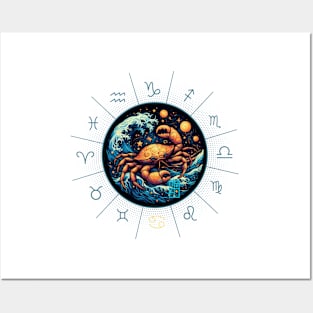 ZODIAC Cancer - Astrological CANCER - CANCER - ZODIAC sign - Van Gogh style - 15 Posters and Art